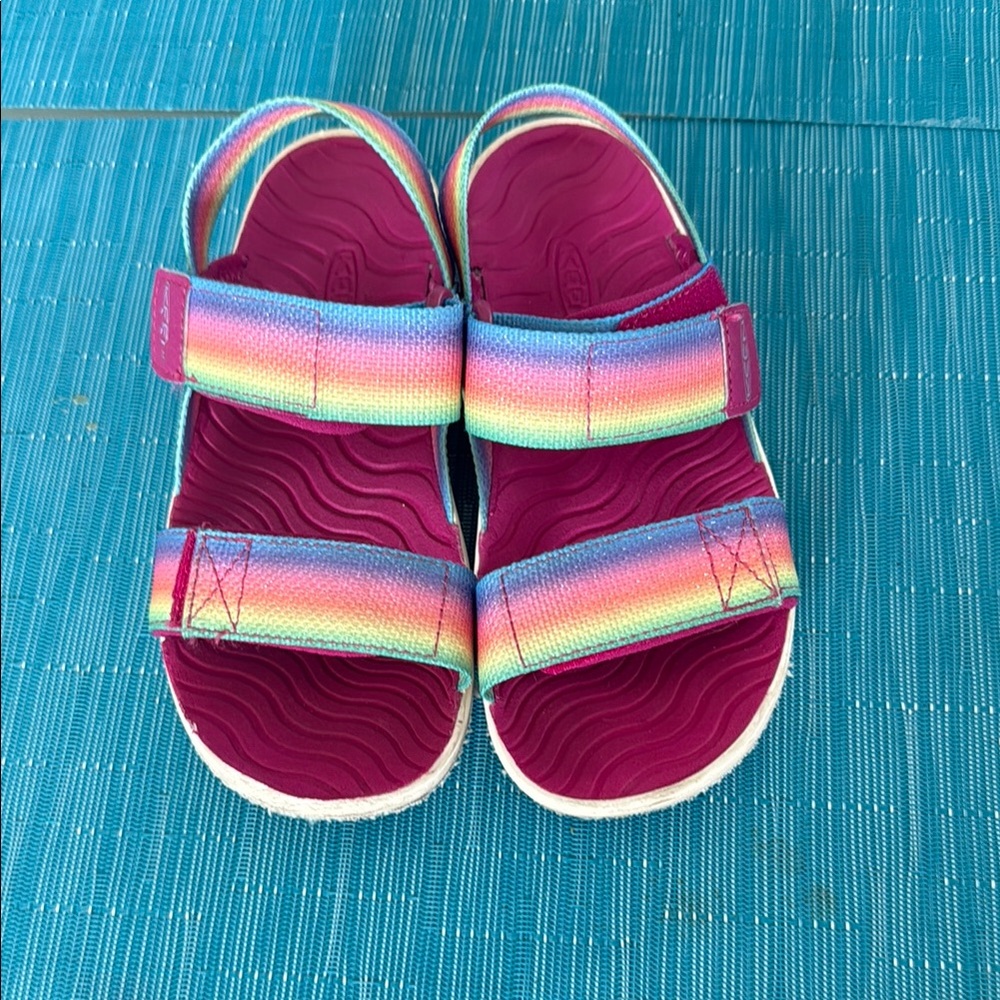 Keen Elle backstrap sandals size 12 rainbow